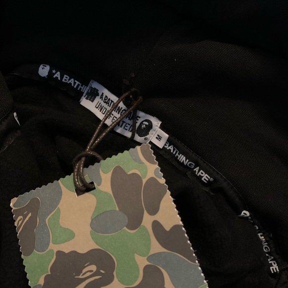 Bape X Undefeated Bape Double Hood Shark Hoodie - Picture 3 of 8